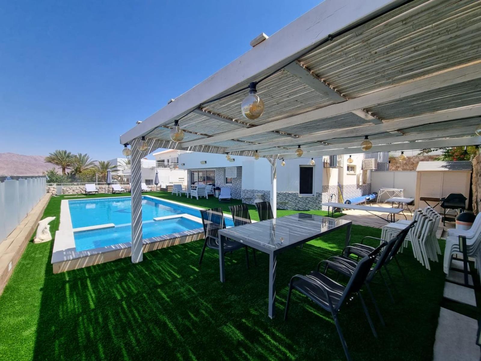 Villa With Heated Pool And Jacuzzi Sea View 300M Front Of The Beach Ejlat Zewnętrze zdjęcie