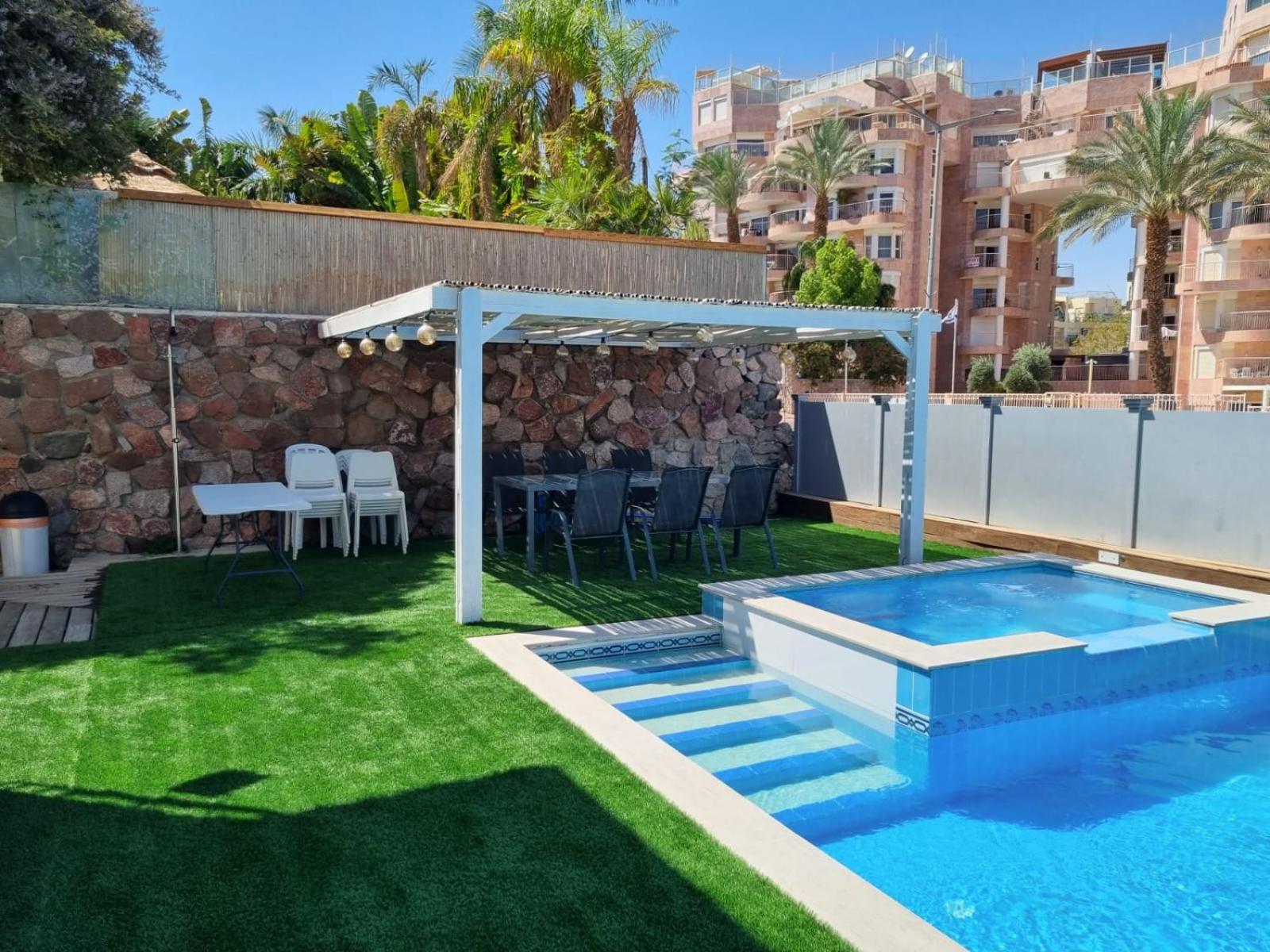 Villa With Heated Pool And Jacuzzi Sea View 300M Front Of The Beach Ejlat Zewnętrze zdjęcie